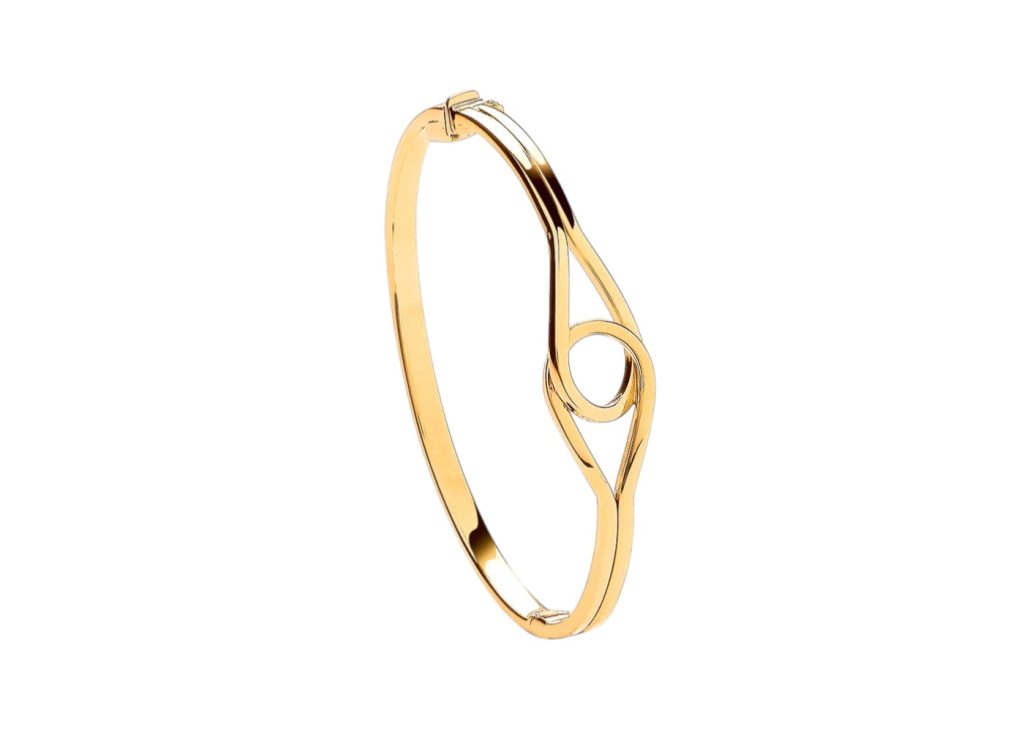 9ct Yellow Gold Linked Noose Loop Bangle