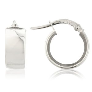 Mark Milton 9ct White Gold Hoop Earrings