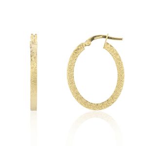 9ct Yellow Gold Square Diamond Cut Textured Earrings